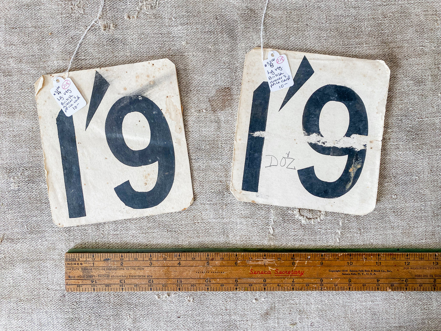 Large Vintage British Grocer's Price Card