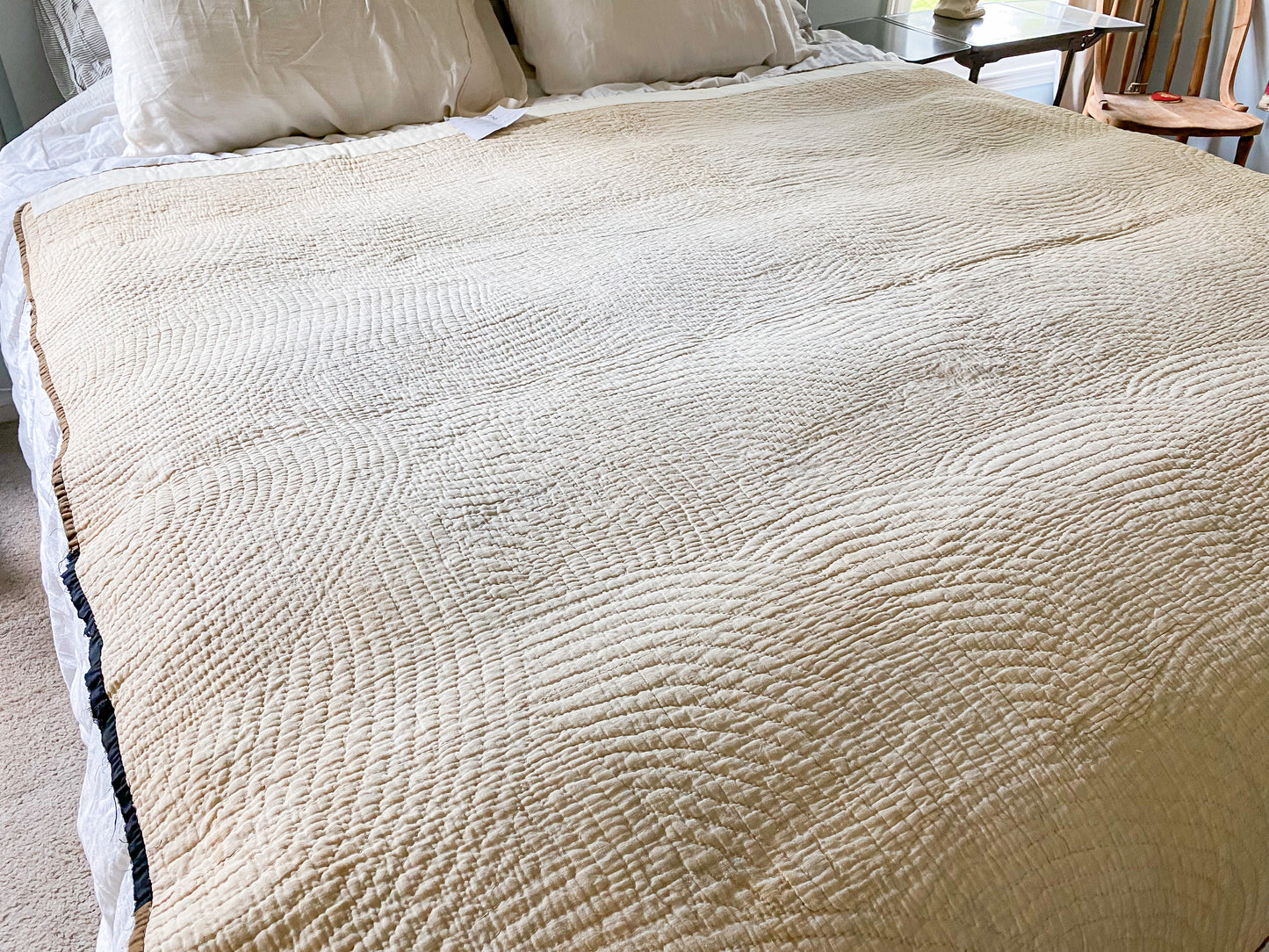 Antique String Lemoyne Star Quilt | Scrappy Stacker Display Quilt