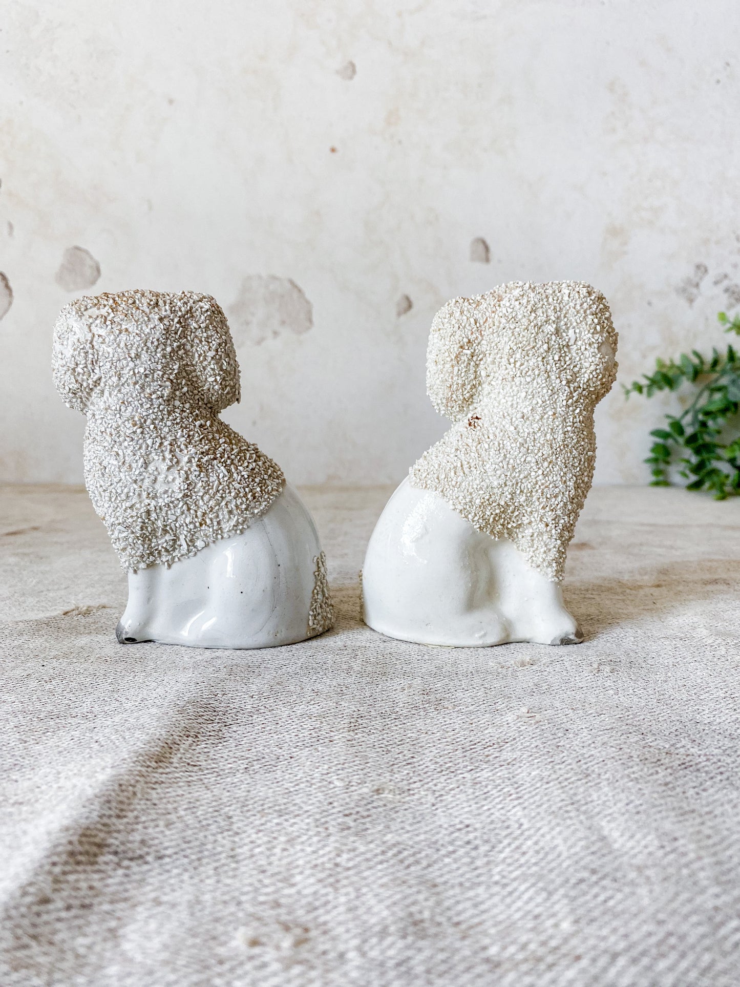 Antique Pair of 4.5" Staffordshire Poodle Figures