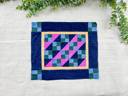 Handmade Miniature Amish Block Jacob's Ladder Top