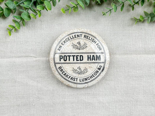 Antique Potted Ham Meat Pot Lid