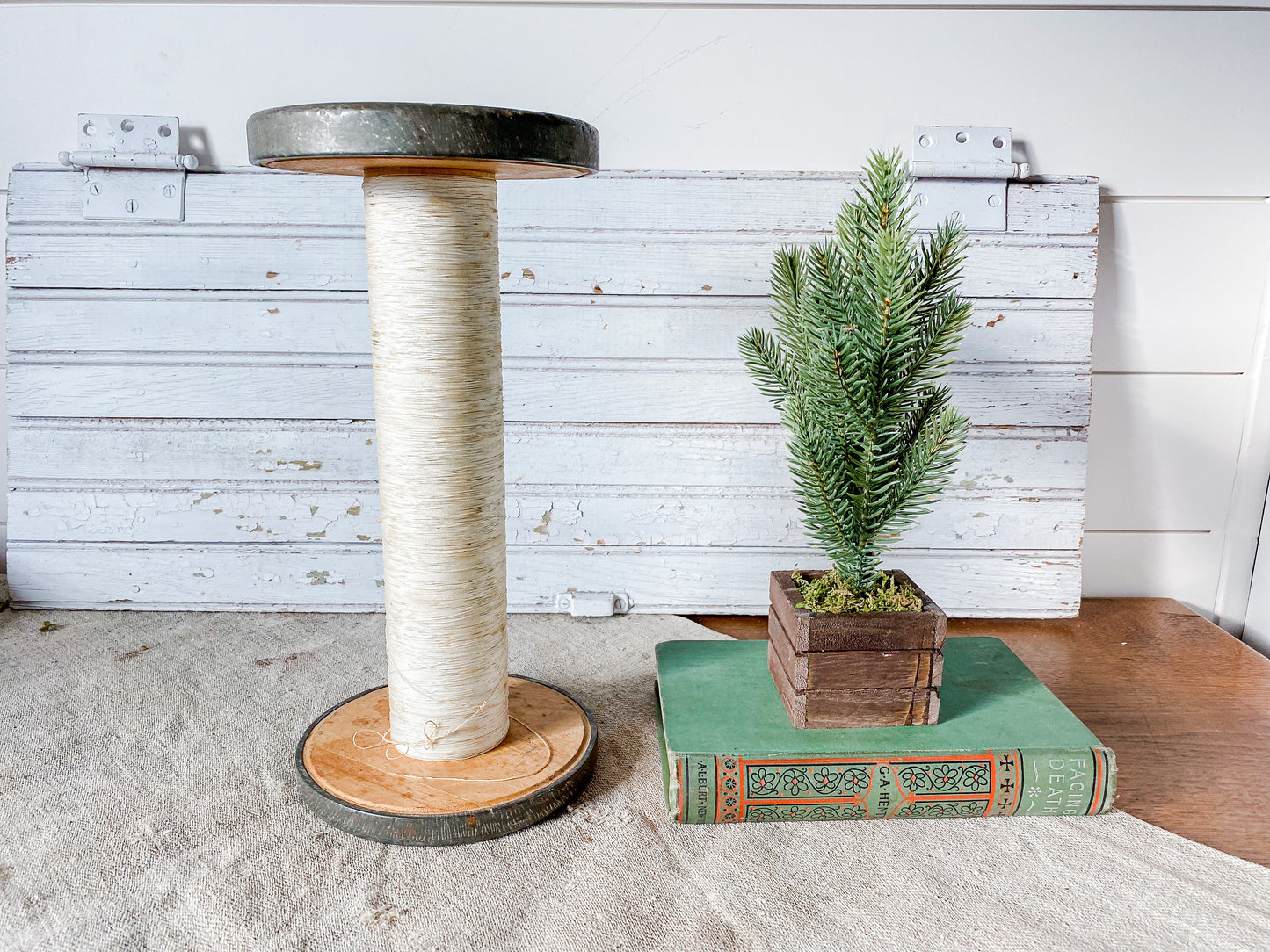 Large Vintage Industrial 11.5" Thread Spool, Textile Mill Salvage
