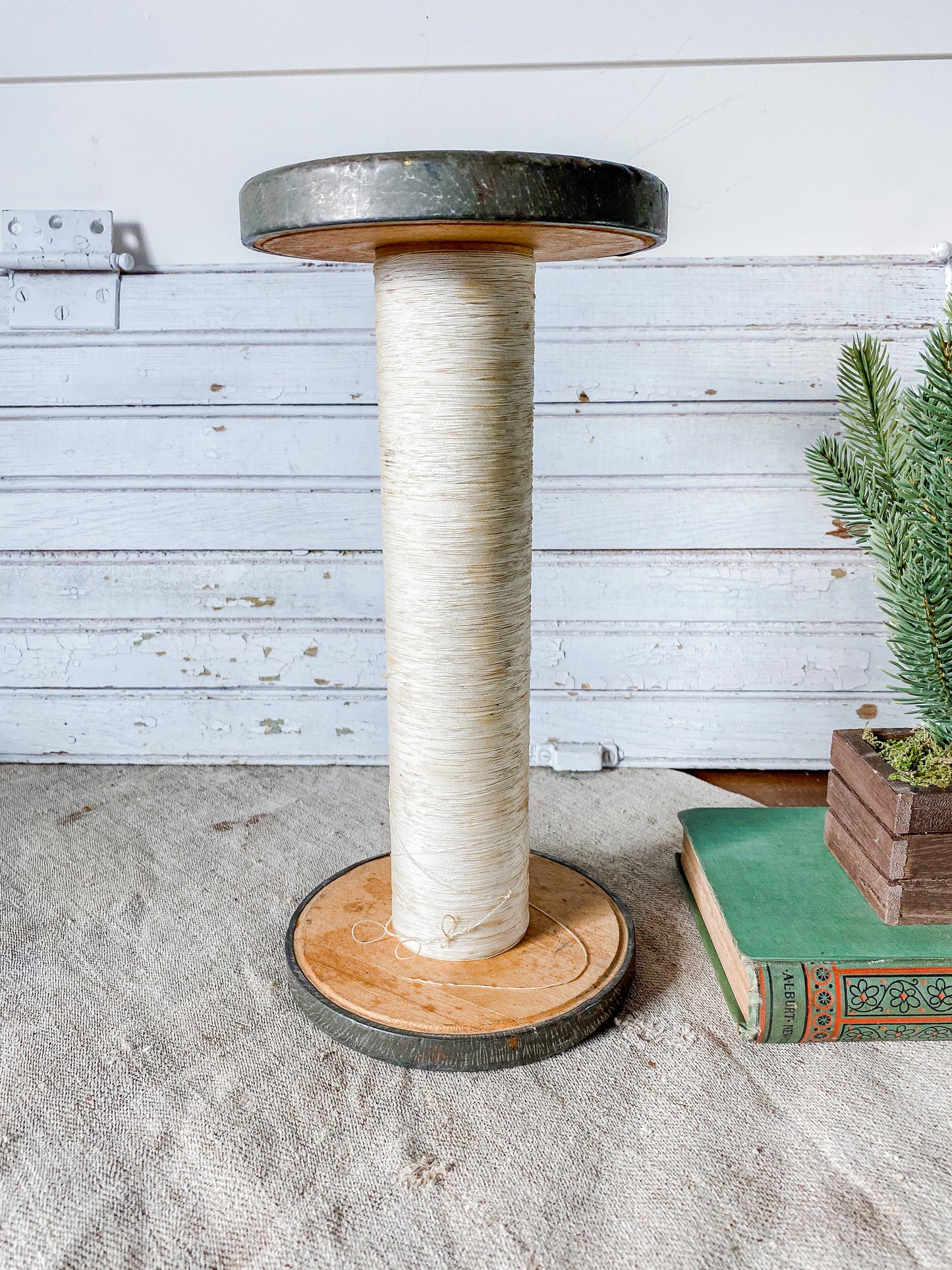 Large Vintage Industrial 11.5" Thread Spool, Textile Mill Salvage