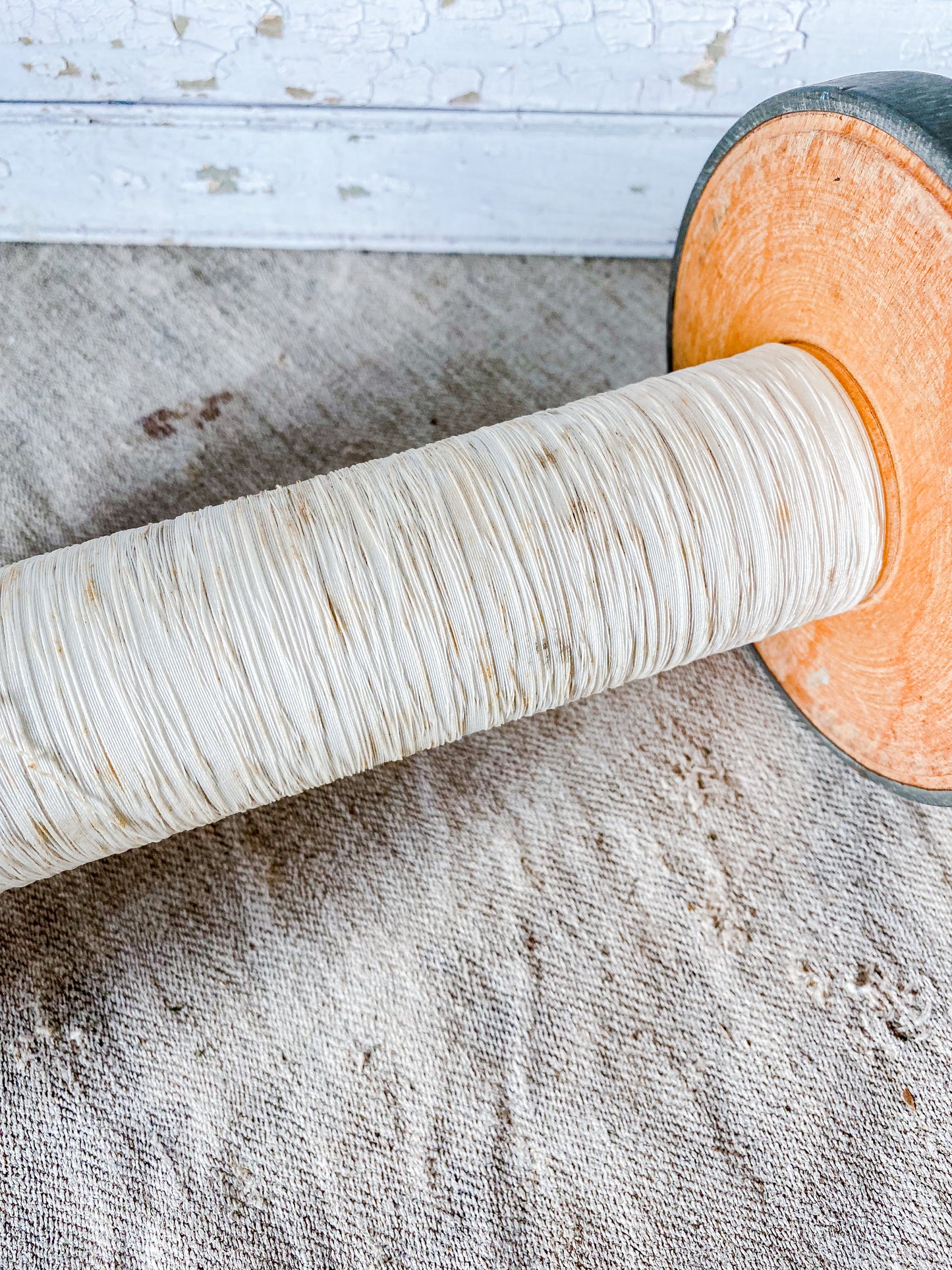 Large Vintage Industrial 11.5" Thread Spool, Textile Mill Salvage