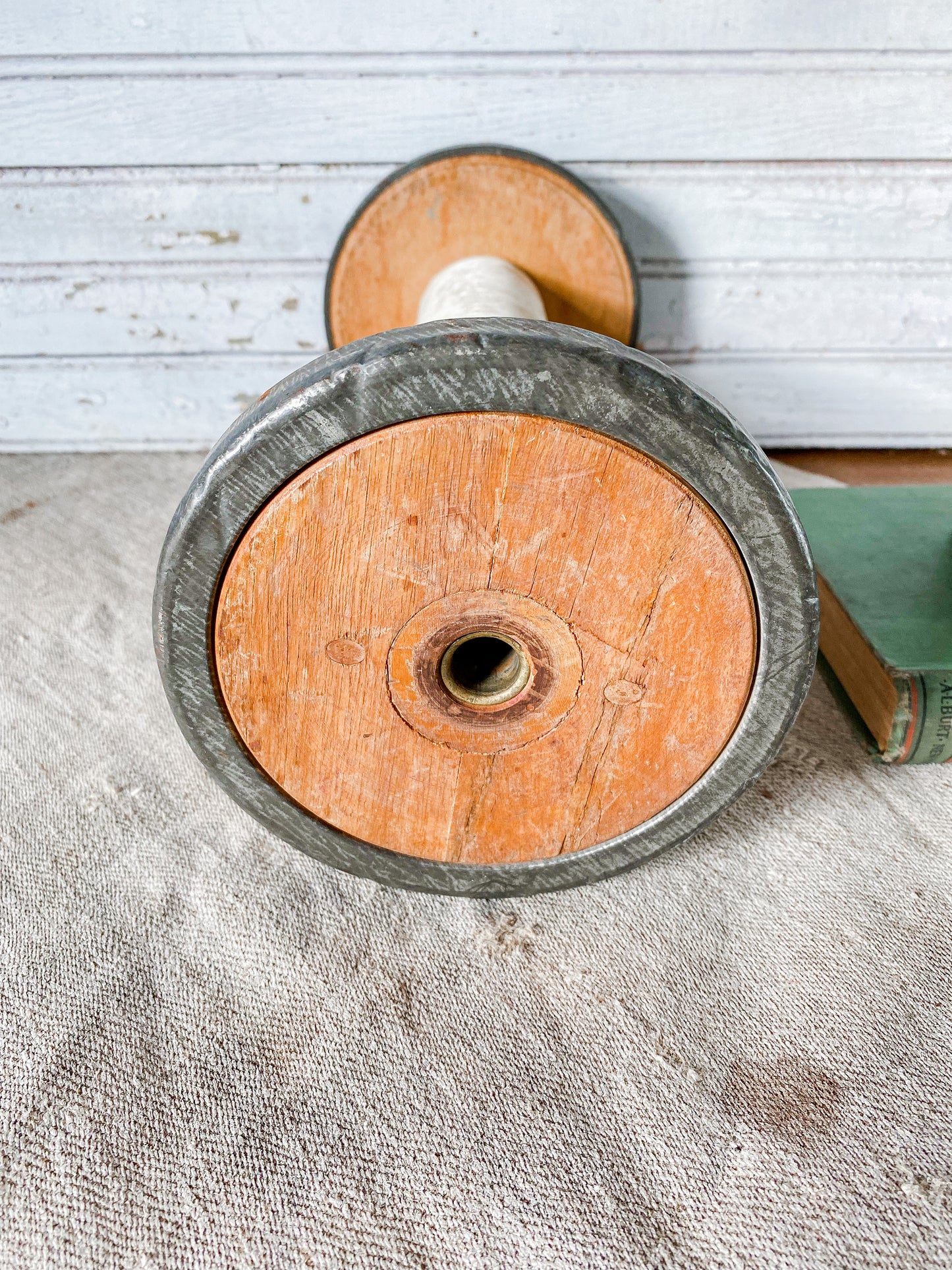 Large Vintage Industrial 11.5" Thread Spool, Textile Mill Salvage