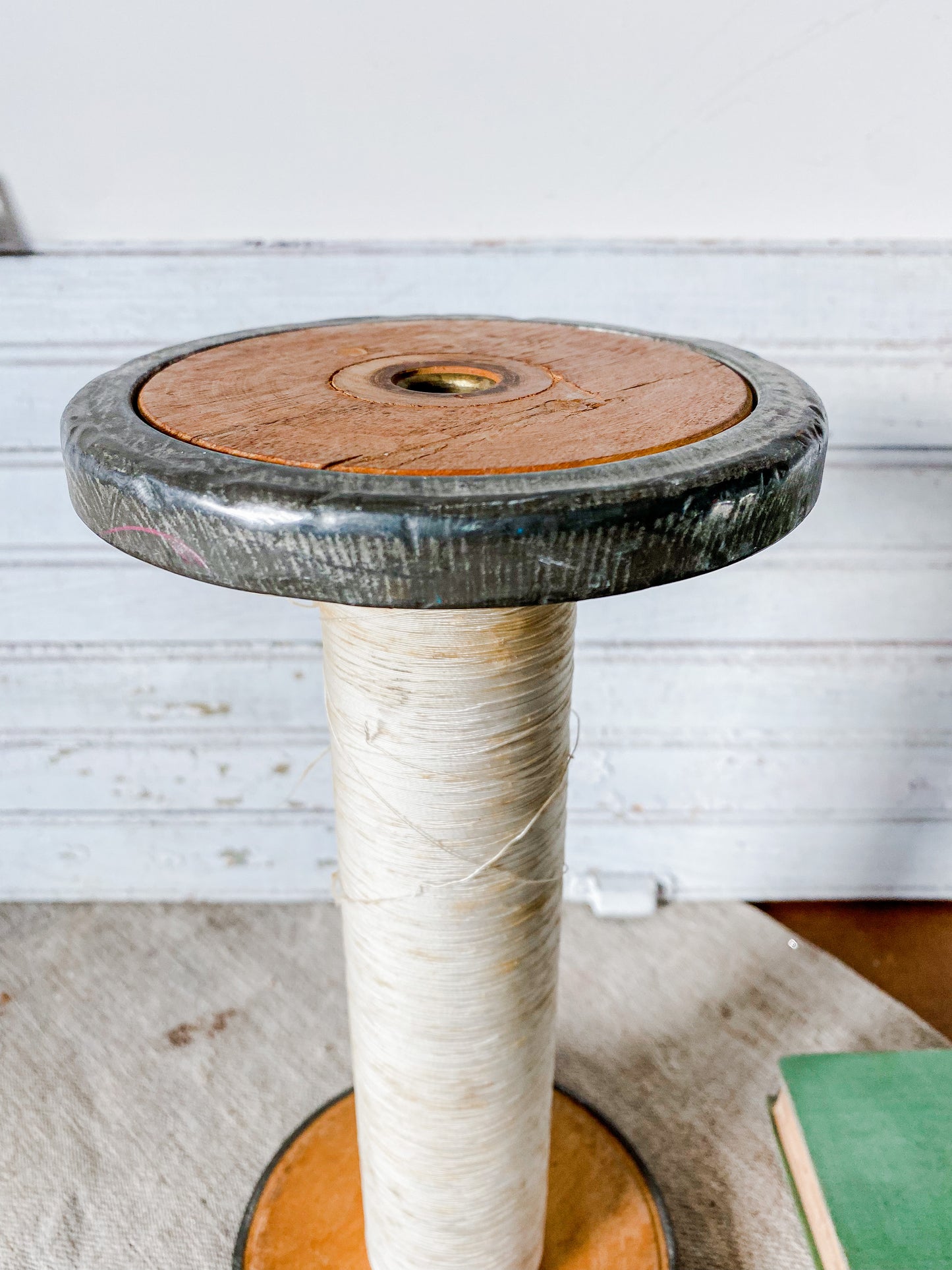 Large Vintage Industrial 11.5" Thread Spool, Textile Mill Salvage