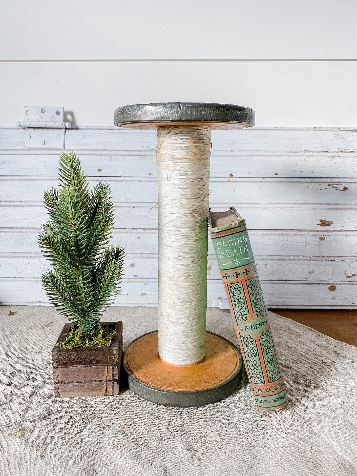 Large Vintage Industrial 11.5" Thread Spool, Textile Mill Salvage