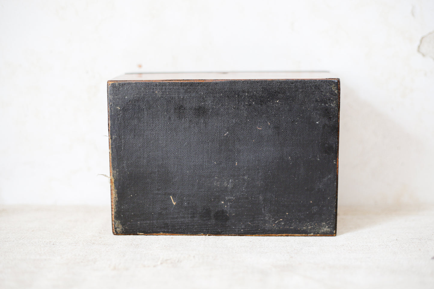 Antique Walnut Star Inlay Tea Caddy, c1860