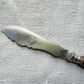Midcentury Ornate Butter Knife with Carved Handle