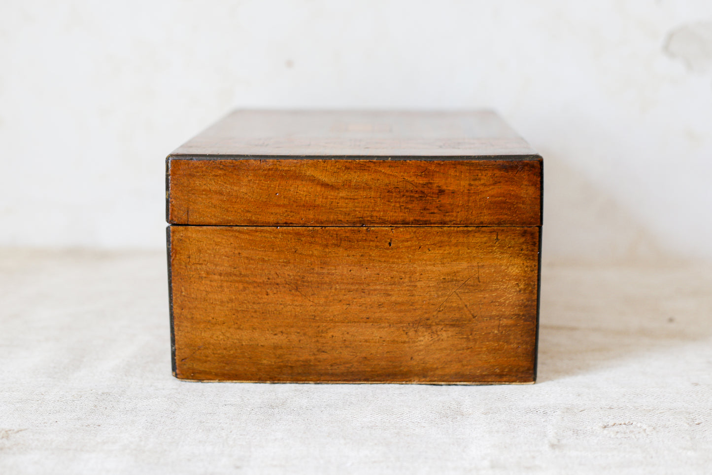 Antique Parquetry Inlaid Tunbridge-Style Stationery Box, c. 1870