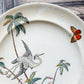 Set of 2 Copeland Palms & Egret Ironstone Polychrome 10" Dinner Plates, c1870