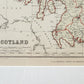 Antique 19th-Century Map of Scotland – W. & R. Chambers in Custom Black and Gold Frame