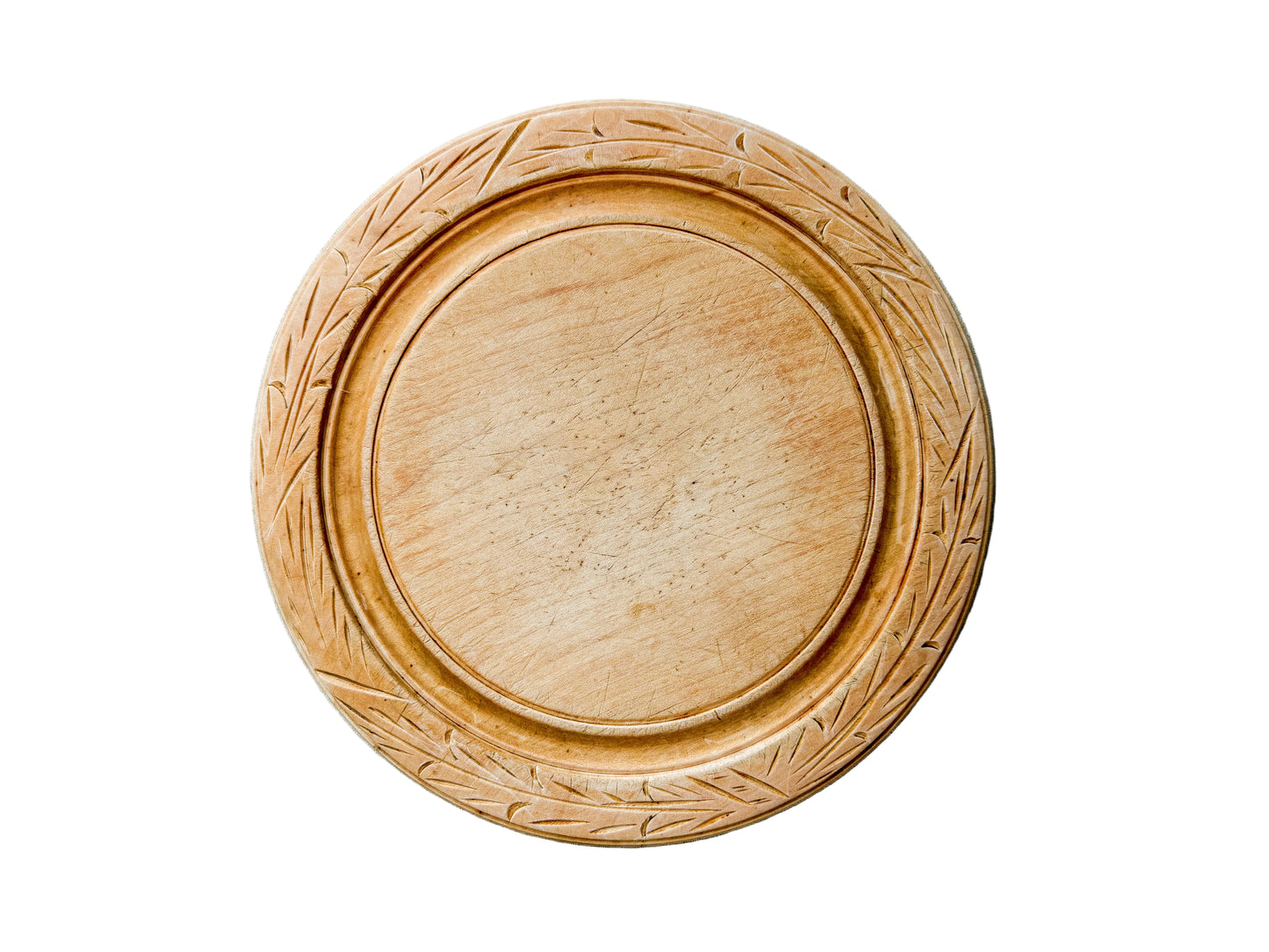 Carved Wheat Border English Bread Board by Bramhall Woodware, c1990