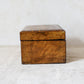 Antique Walnut Star Inlay Tea Caddy, c1860