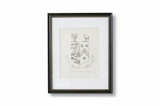19th Century Coat of Arms of Holden, Reedly House, Lancashire | Contemporary Black and Gilt Frame