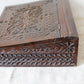 1892 Carved Wood Sloped Desk Box with "JM" Initials