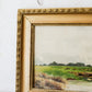 Antique 1904 Landscape Oil Painting on Canvas, Signed L.C. Warren, in Gilt Frame