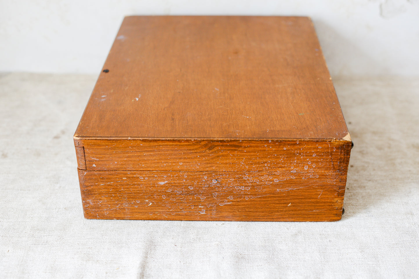 Vintage Wooden Artist's Sketch Box with 3 Palettes