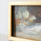 Still Life of Fish Framed Oil Painting on Board