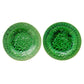 Antique Greek Key Border and Strawberry Greenware Majolica Plates (Choice)