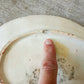 Antique Begonia Leaf and Pink Blossom Majolica Tray, c1880