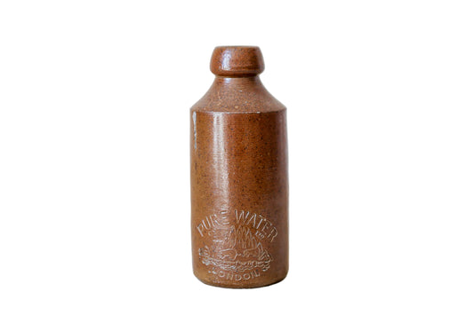 Antique 'Pure Water' London Stoneware Bottle