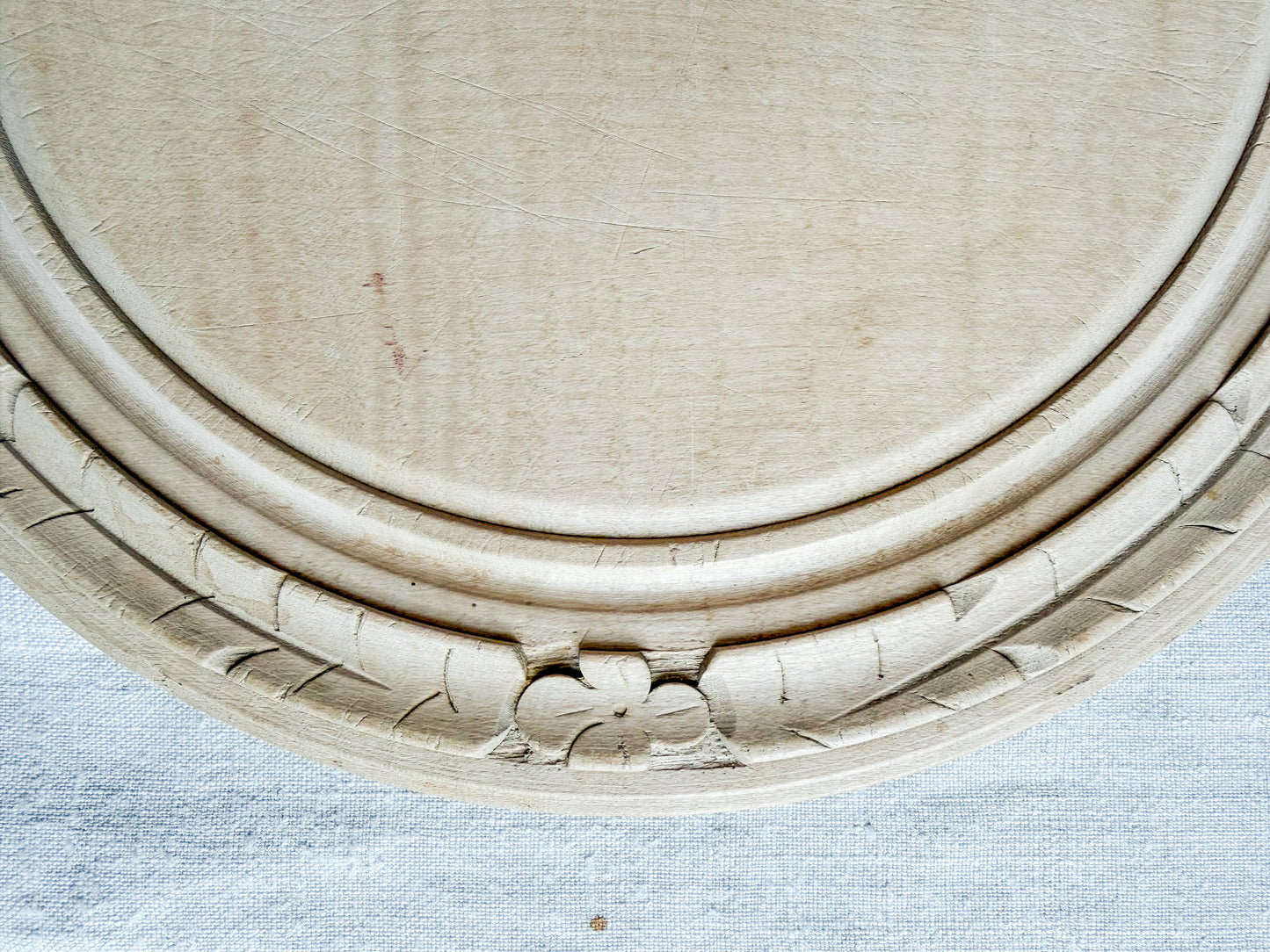 Floral Chip Carved English Bread Board