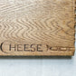 Vintage Carved Cheese Board with Fitted Knife by Bramhall Woodware