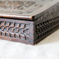 1892 Carved Wood Sloped Desk Box with "JM" Initials