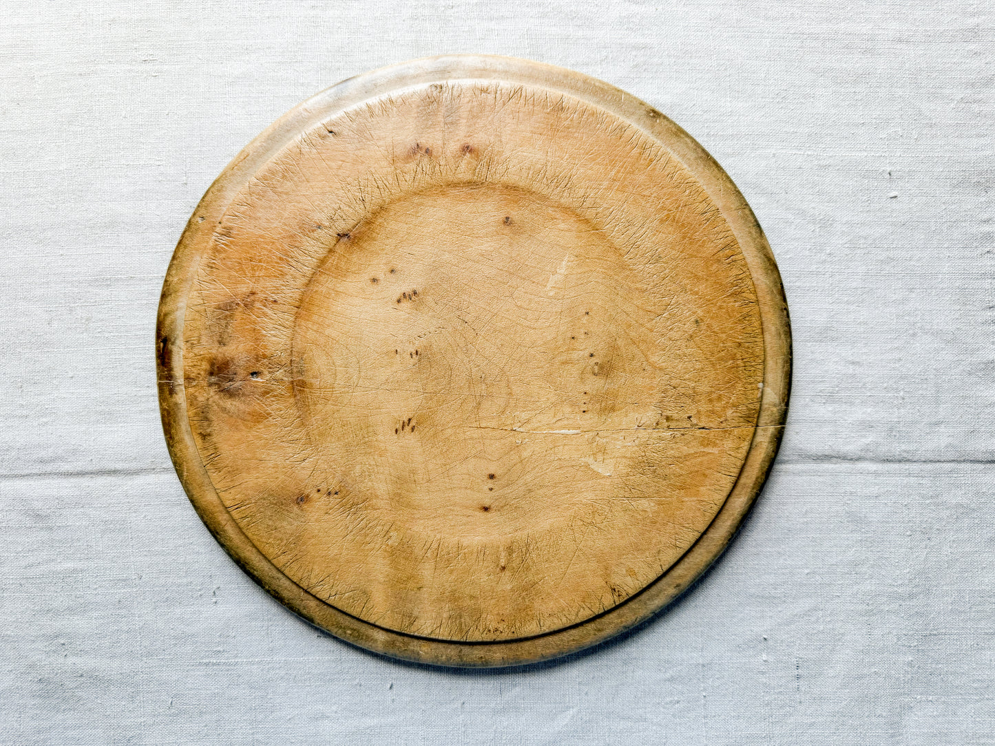 "Bread" Carved Board with Repaired Split, c1920