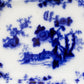 Antique Flow Blue Ironstone 15" Platter – "Indian" Pattern (c. 1850)