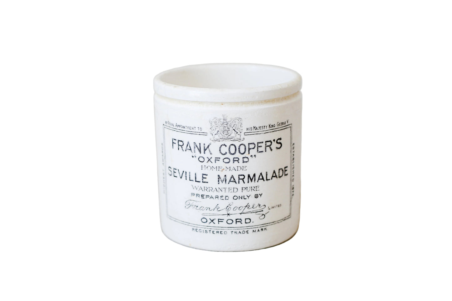 Frank Cooper's Oxford Seville Marmalade 1 Lb. Jar, c1900