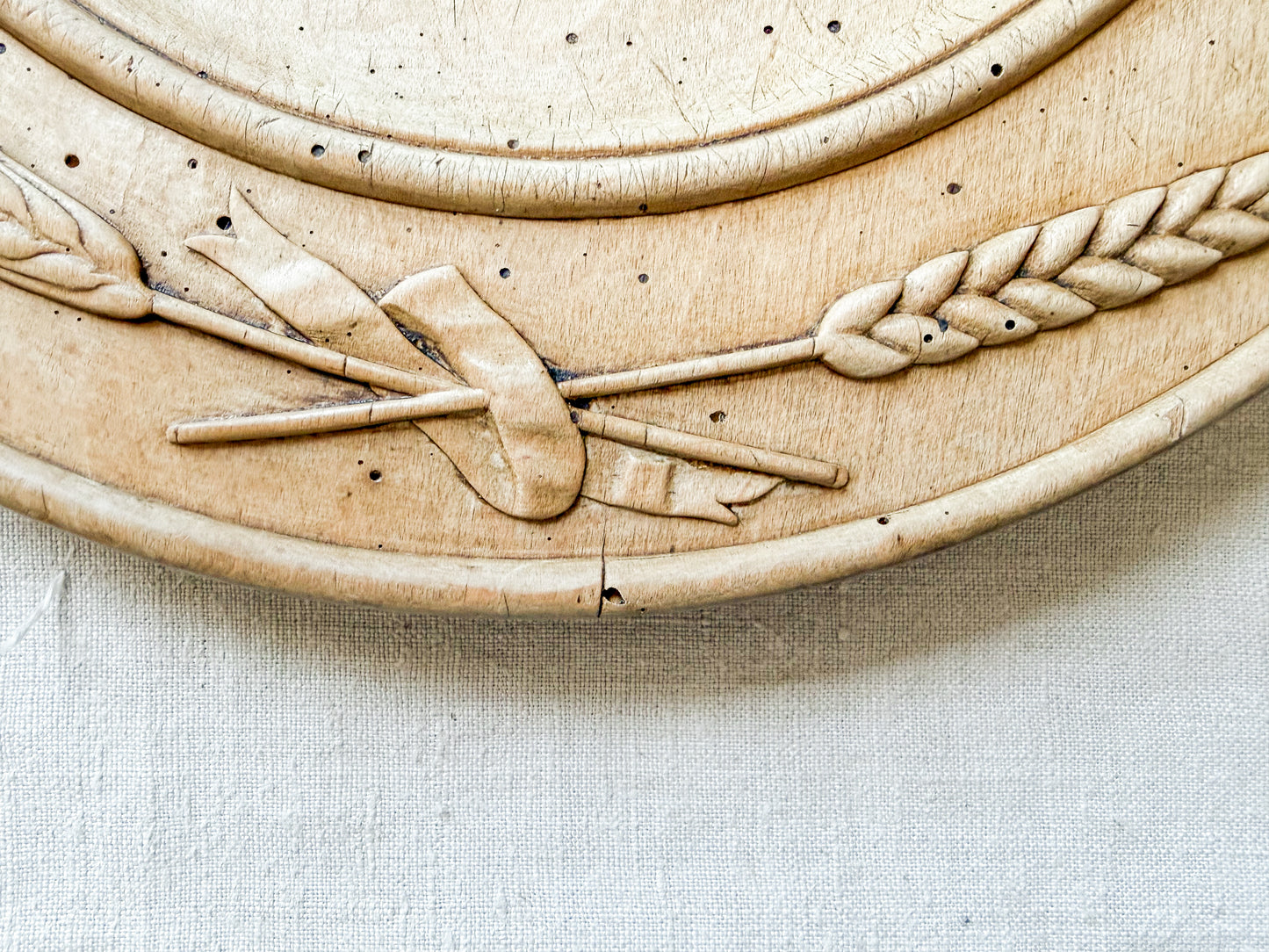 "Staff of Life" Carved English Bread Board, c1880