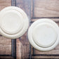 Set of 2 Copeland Palms & Egret Ironstone Polychrome 10" Dinner Plates, c1870