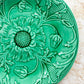 Antique Majolica Sunflower and Buds Greenware 8" Plate
