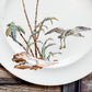 Set of 2 Copeland Palms & Egret Ironstone Polychrome 8.5" Salad Plates, c1870