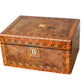 Antique Burr Walnut Tunbridge-Style Stationery Box, c. 1870