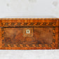 Antique Burr Walnut Tunbridge-Style Stationery Box, c. 1870