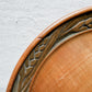 Carved Wheat Border Wooden Bread Plate, c1940