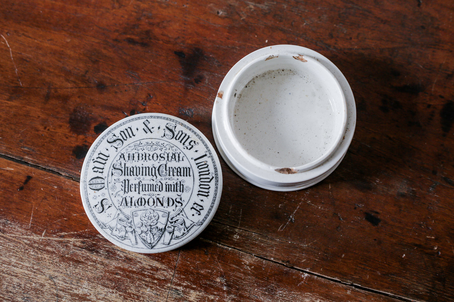 S. Maw Son & Sons Ambrosial Shaving Cream English Pot & Lid