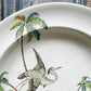 Copeland Palms & Egret Polychrome Ironstone Soup Bowl, c1870