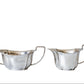 Antique Art Deco Harrison Fisher & Co Silverplate Sugar Bowl & Creamer Set, c1920