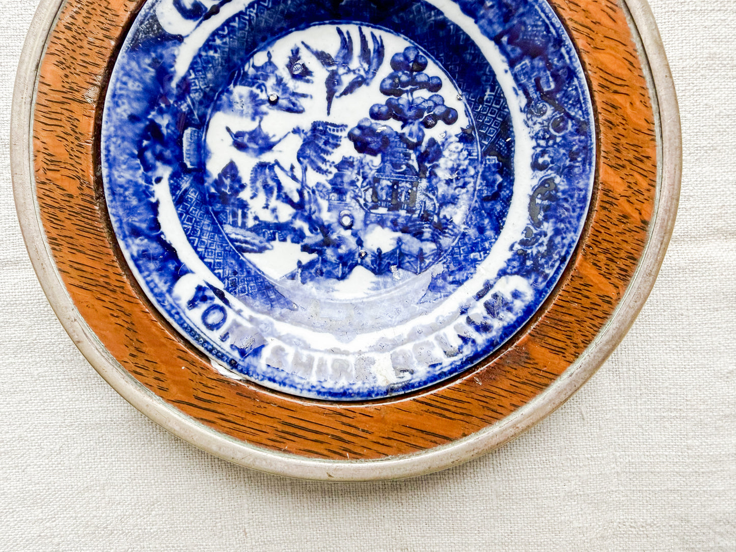 Goodall's Yorkshire Relish Dish in Wood Base, c1900