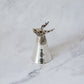 Antique English Silver-Plated Stag Head Stirrup Cup