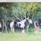 Acrylic Painting of English Draft Horses, Attributed to Glynis Mills