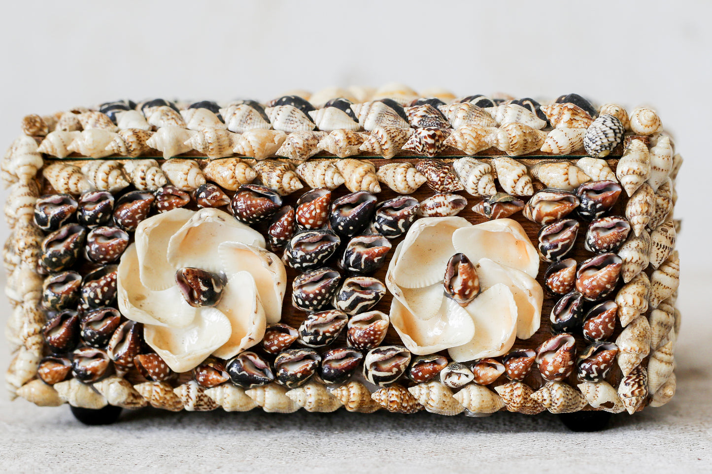Mosaic Shell Decorated Trinket Box