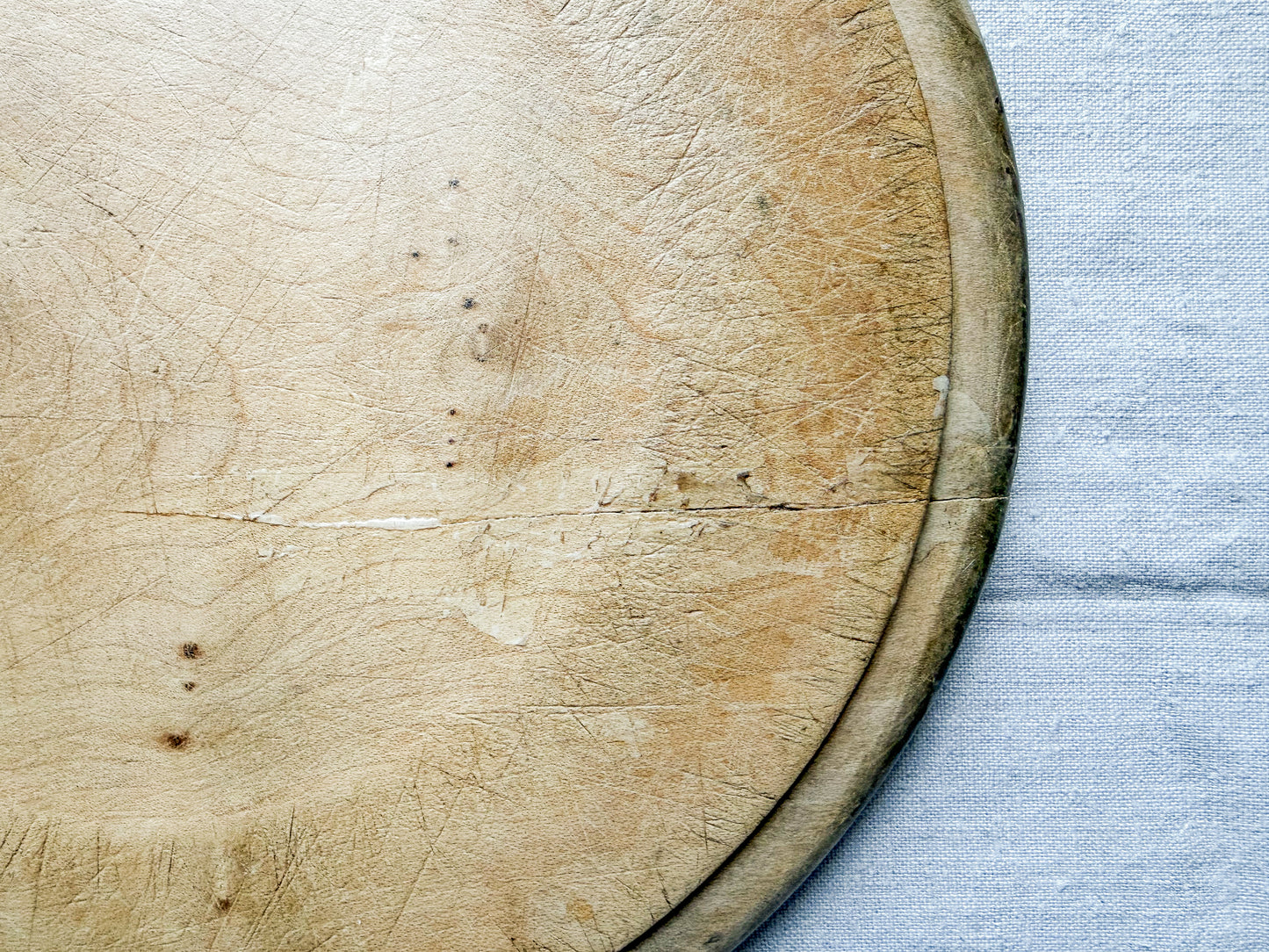 "Bread" Carved Board with Repaired Split, c1920