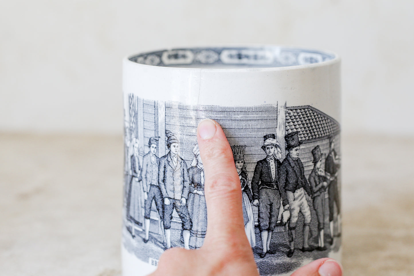 "Brudefølge fra Søndmør" Norwegian Bridal Mug by Egersunds, c1900