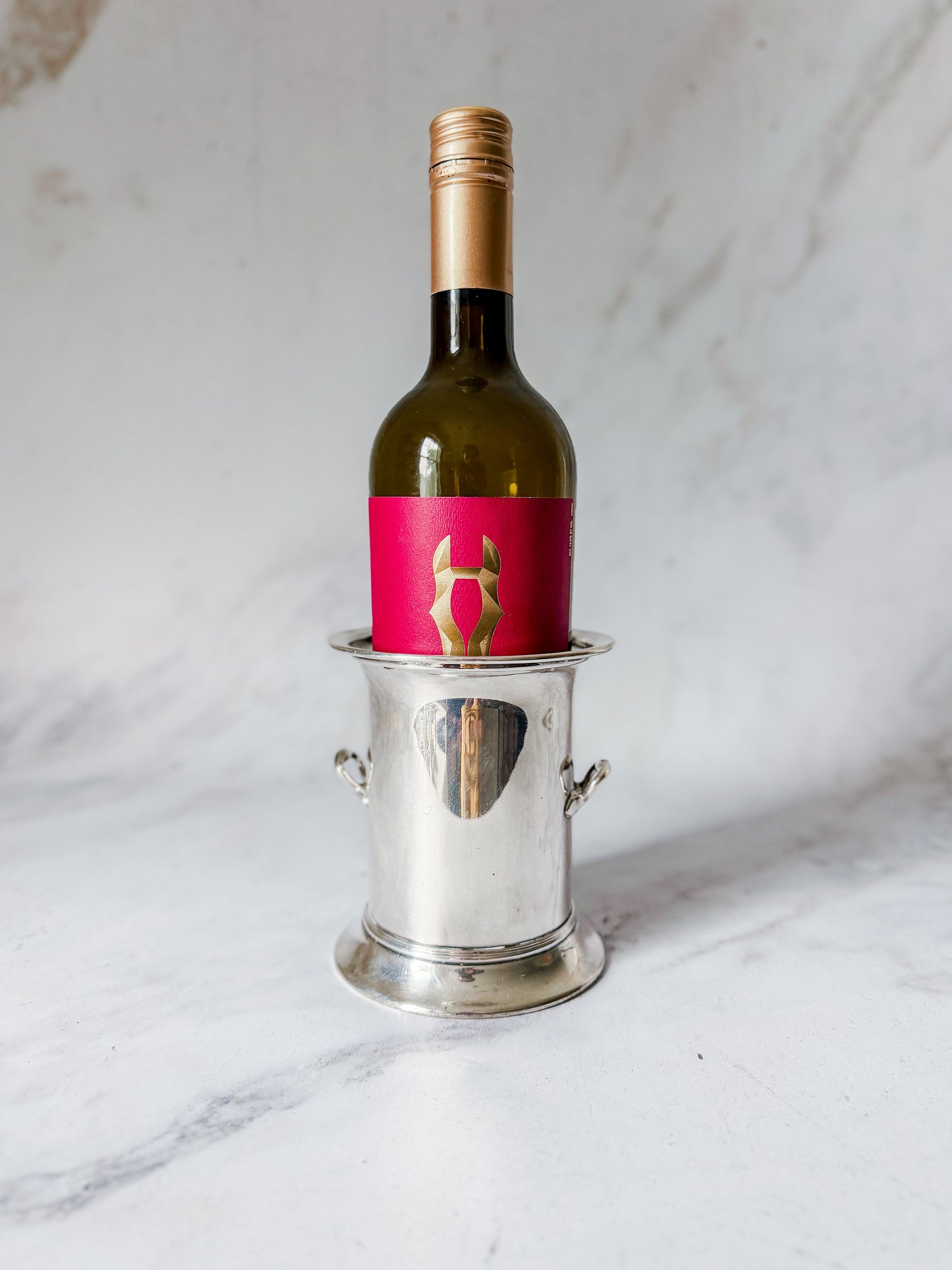 Vintage William Suckling & Sons Silver-Plated Wine Sleeve with Handles