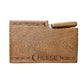 Vintage Carved Cheese Board with Fitted Knife by Bramhall Woodware